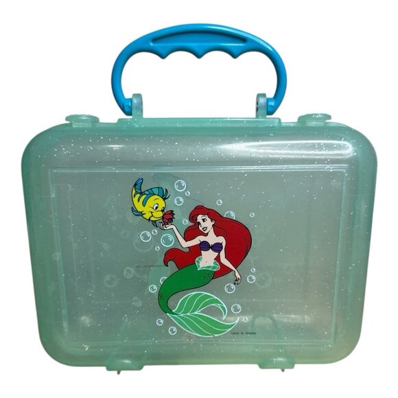 Disney Other - Disney The Little Mermaid  Teal Case - Vintage Glitter Blue Ariel